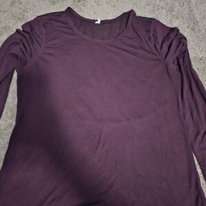 2 Women's Purple & Black Long Sleeve Top For Workouts